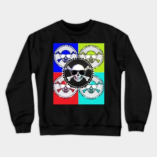 tattoo skull punk skateboard gothic pirate pop art rebel design Crewneck Sweatshirt